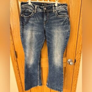Women’s silver jeans suki size 14